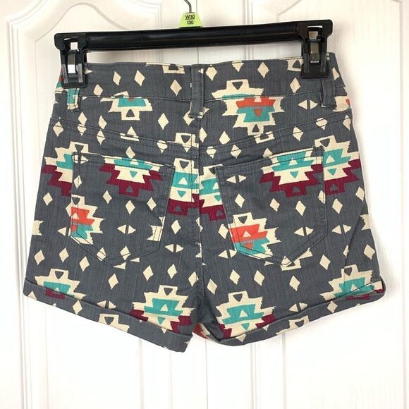 Celebrity Pink Aztec Print Jean Shorts - Picture 3 of 3